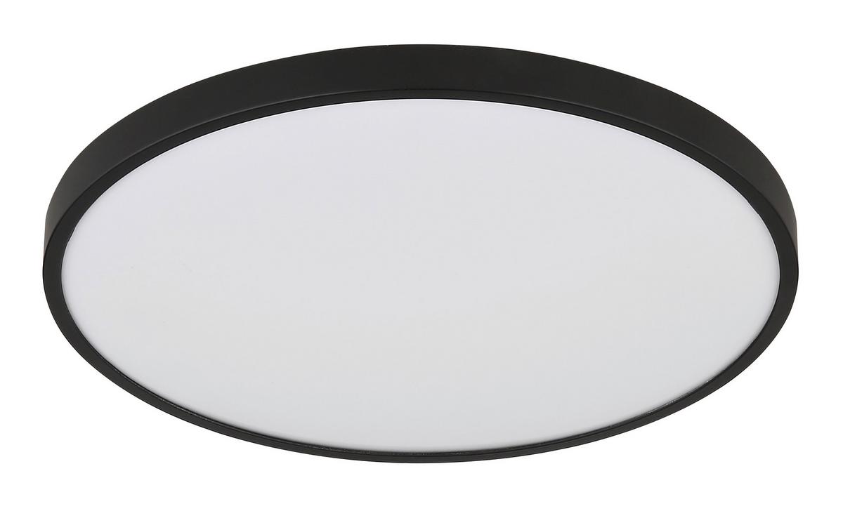 LED-DECKENLEUCHTE 41566-15S NIELSEN - Weiss/Schwarz, Konventionell, Kunststoff (23/3,55cm) - Globo