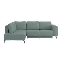 Kutna Garnitura Veni - sivo-zelena/crna, Moderno, tekstil/metal (210/272cm) - Modern Living