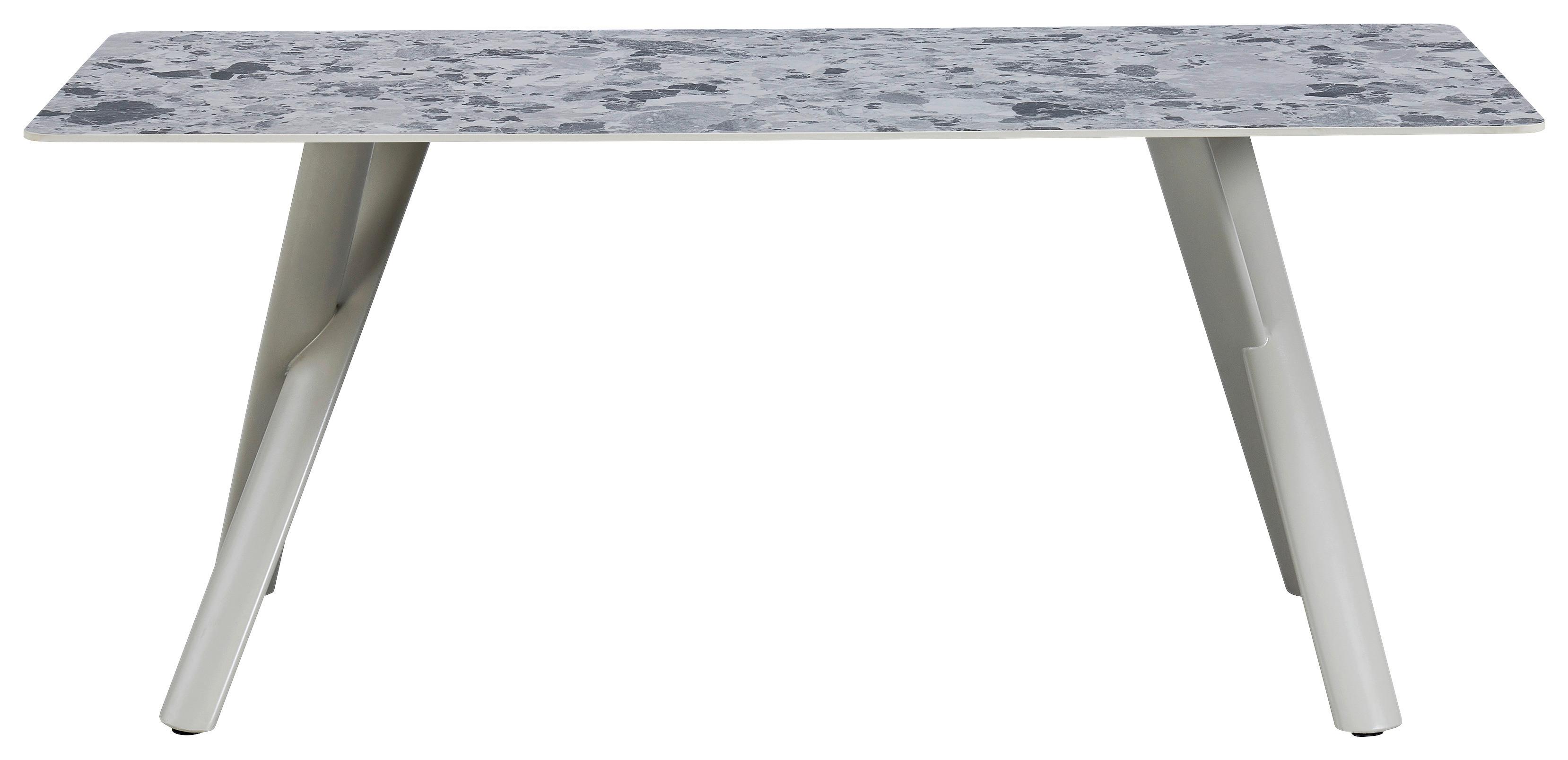 MATBORD ROBIN - beige/grå, Design, metall/sten (180/76/90cm) - Mömax