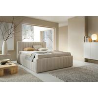 Kárpitozott Ágykeret Orinoco - bézs, Modern, faalapú anyag/textil (160/200cm) - Based