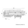 SOFFA NILAS - vit/svart, Modern, metall/trä (322/154cm) - Bessagi Home
