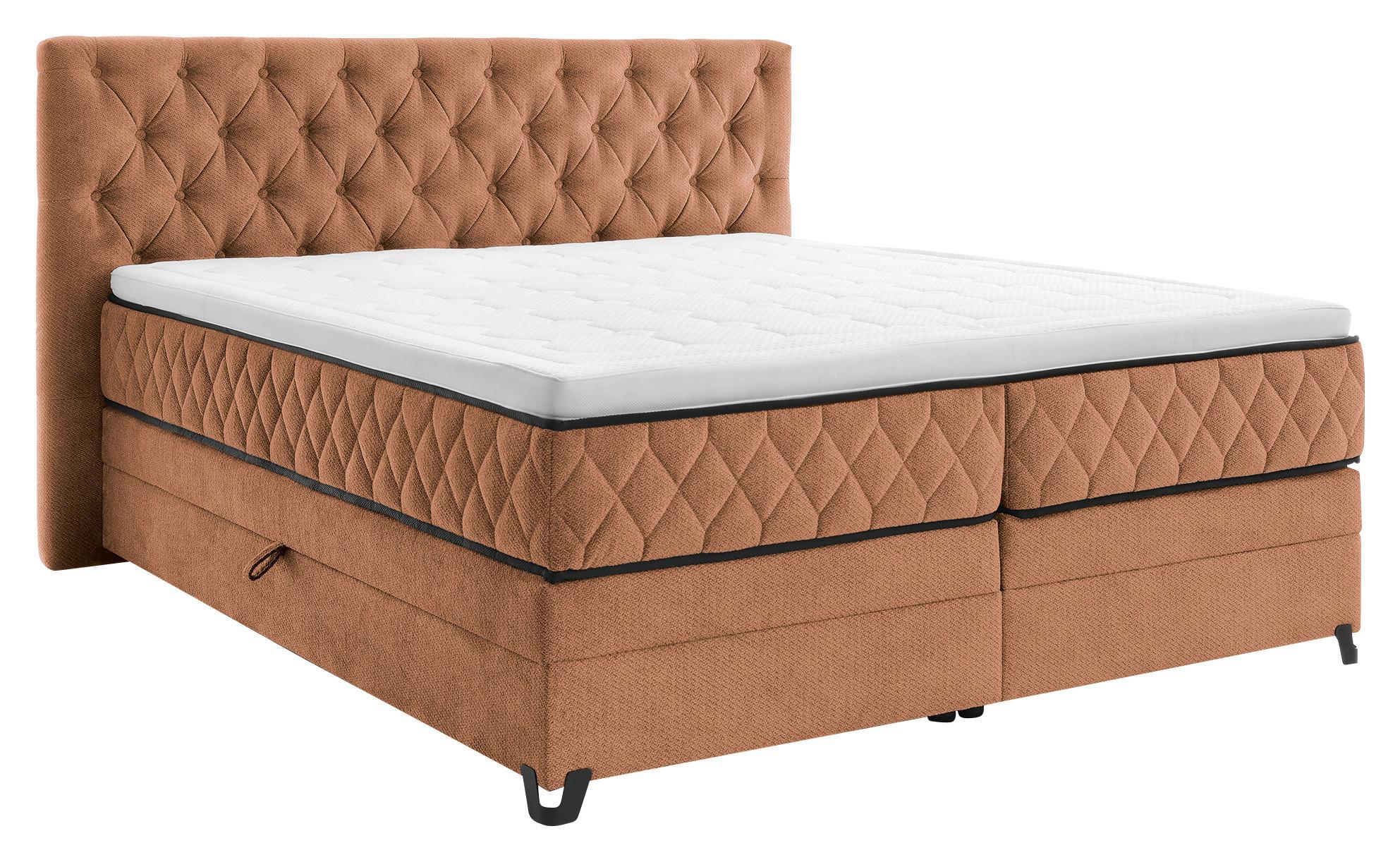 Boxspring Krevet Carmen - boje lješnjaka, Konvencionalno, drvni materijal/drvo (160/200cm) - Modern Living