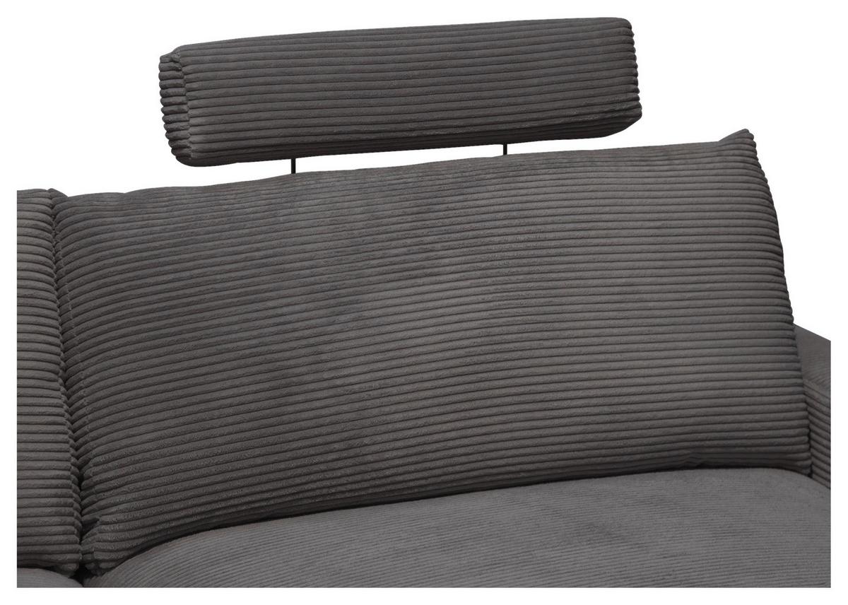 Kopfstütze Cora Dunkelgrau - Dunkelgrau, Modern, Textil/Metall (63/57/40cm) - Mömax