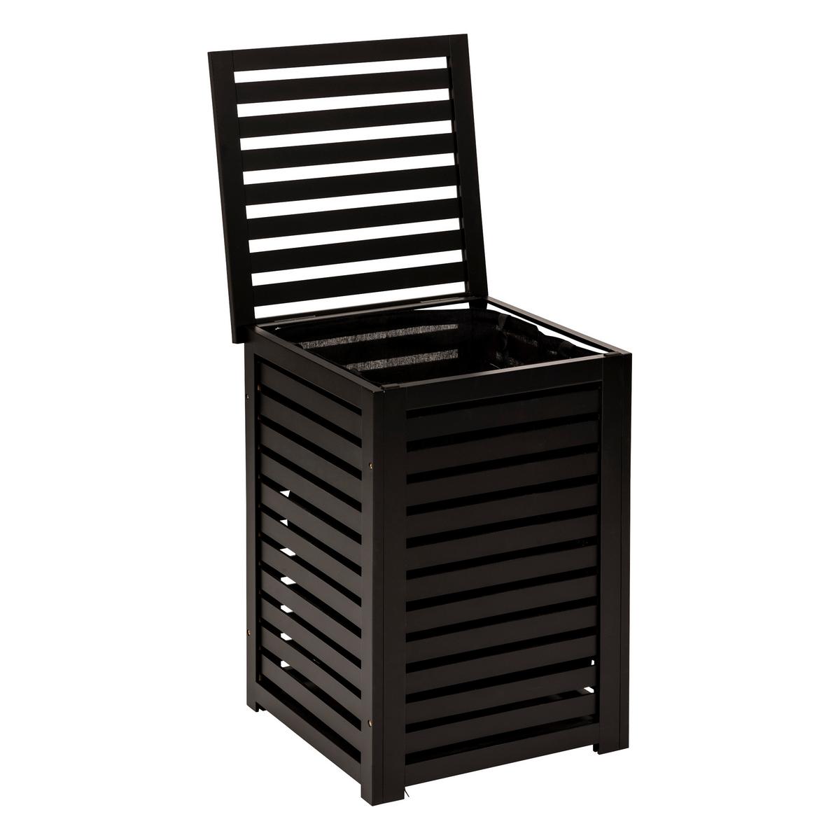 Coș de rufe Black Wood cca. 65l - Basics (40/40/58cm)