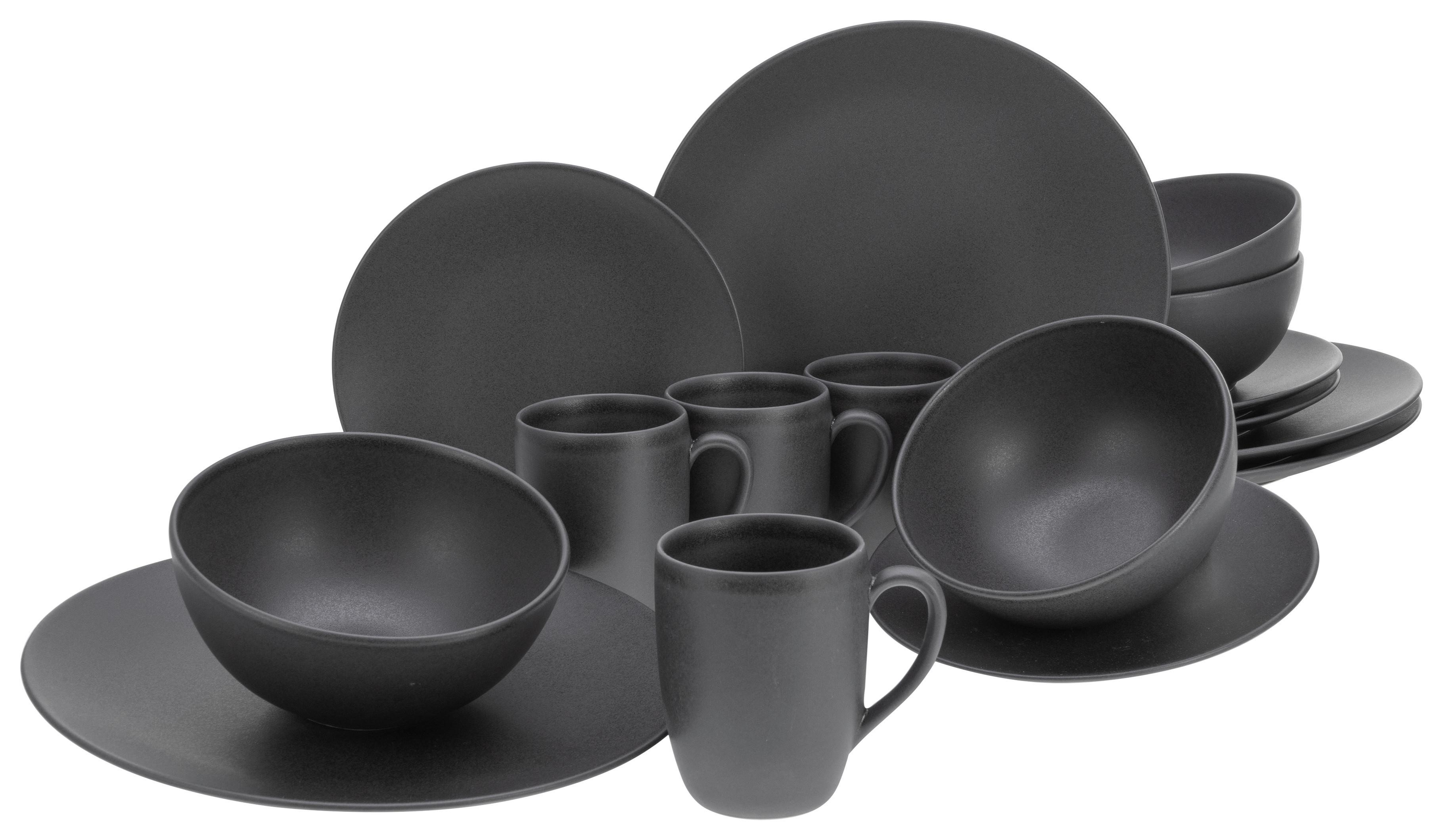Servis Soft Touch 16/1 - crna, Trend, keramika - Creatable