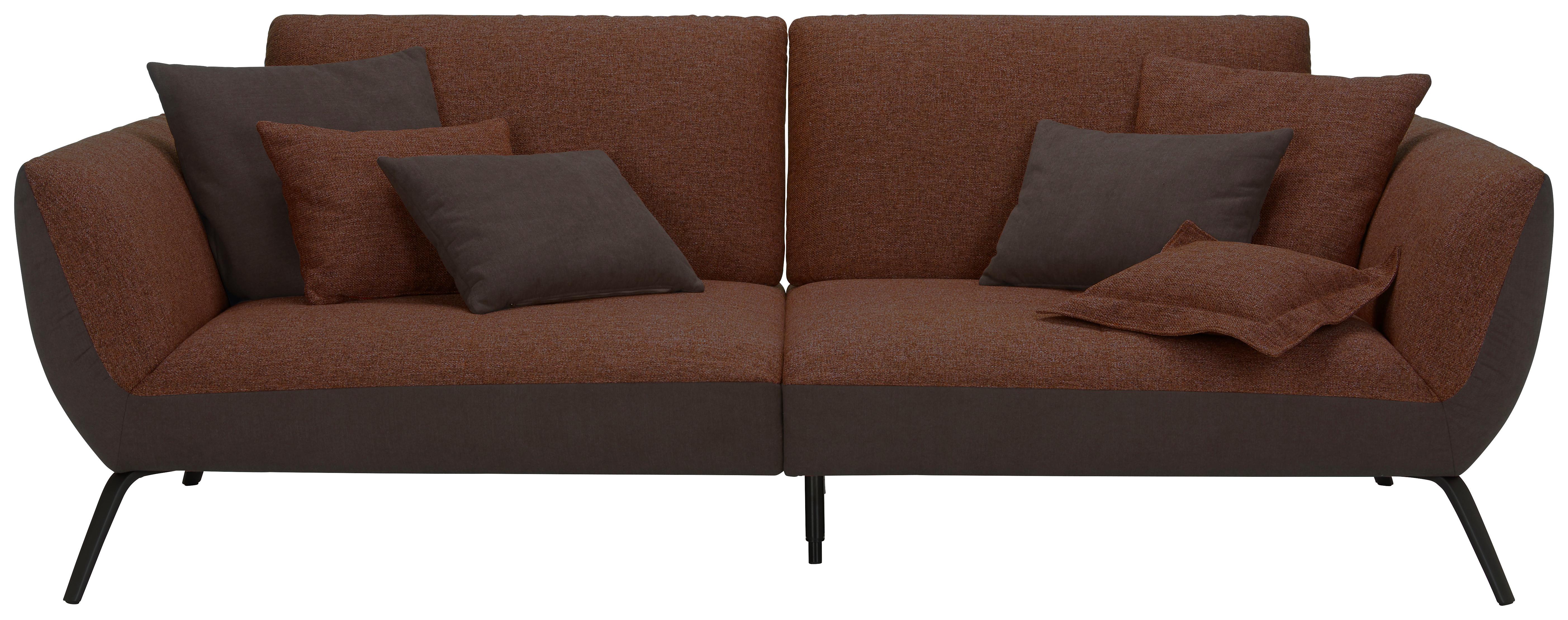 Bigsofa Trendy Kupferfarben - Schwarz/Kupferfarben, MODERN, Holzwerkstoff (260/93/124cm) - Premium Living