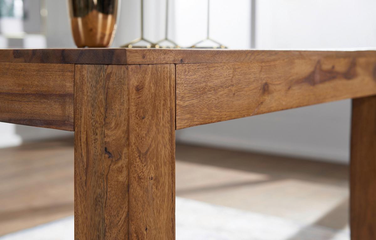 Jedilna Miza Mumbai, Pravi Les - barve indijskega rožnega lesa, Moderno, les (160/76/80cm) - MID.YOU