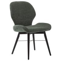 KRZESŁO SURINAM - czarny/oliwkowa zieleń, Design, drewno/tkanina (53/87/64cm) - Carryhome