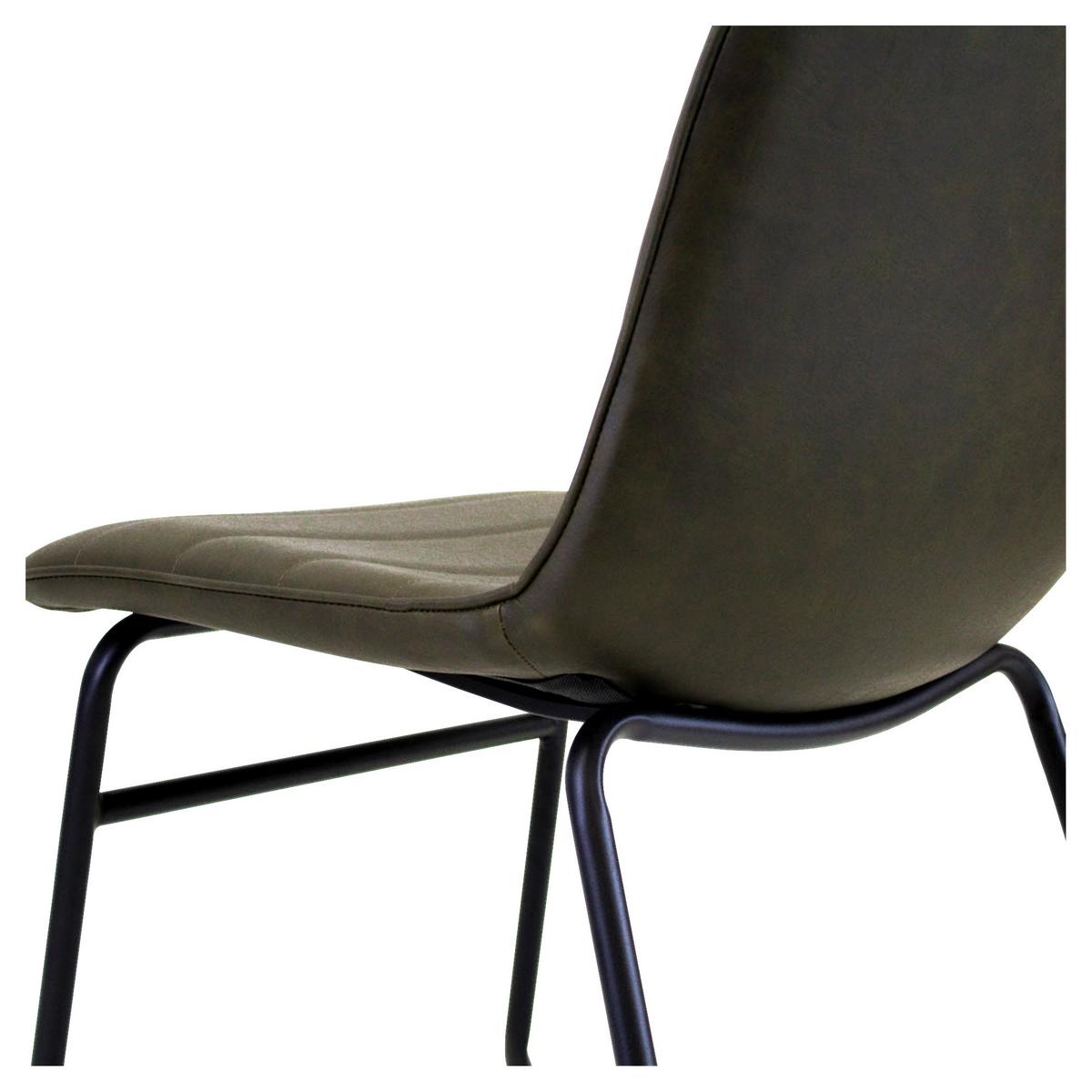 STUHL MILAN - Dunkelgrün, KONVENTIONELL, Kunststoff/Textil (48/77/56cm) - MID.YOU