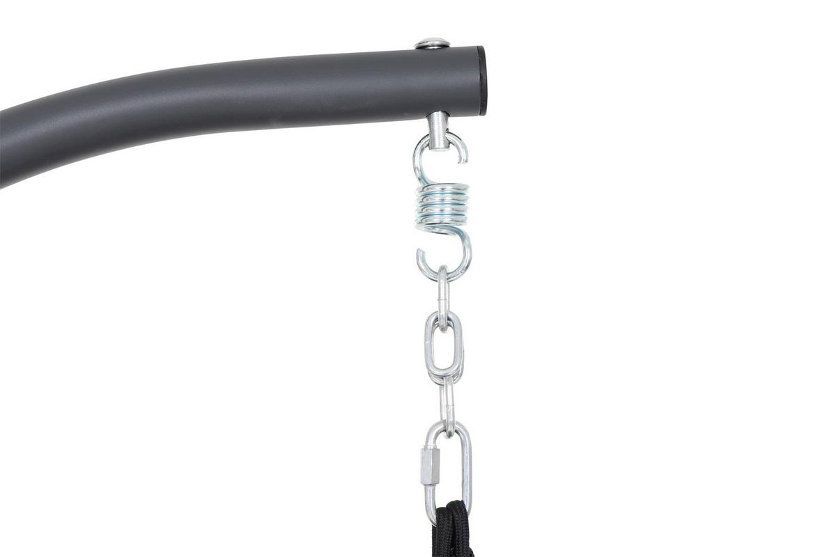 HÄNGESESSEL M90915 - Anthrazit/Grau, KONVENTIONELL, Kunststoff/Textil (123/195/106cm) - Siena Garden