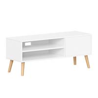 TV-Element in Weiß, Hellbraun ca. 120x49x40 cm - Hellbraun/Weiß, Trend, Holzwerkstoff (120/49/40cm) - MID.YOU
