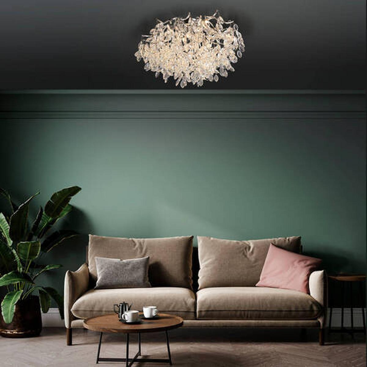 LAMPA SUFITOWA 6053-17 RICICLE - kolor chromowy, Design, tworzywo sztuczne/metal (60/60/37cm) - Paul Neuhaus