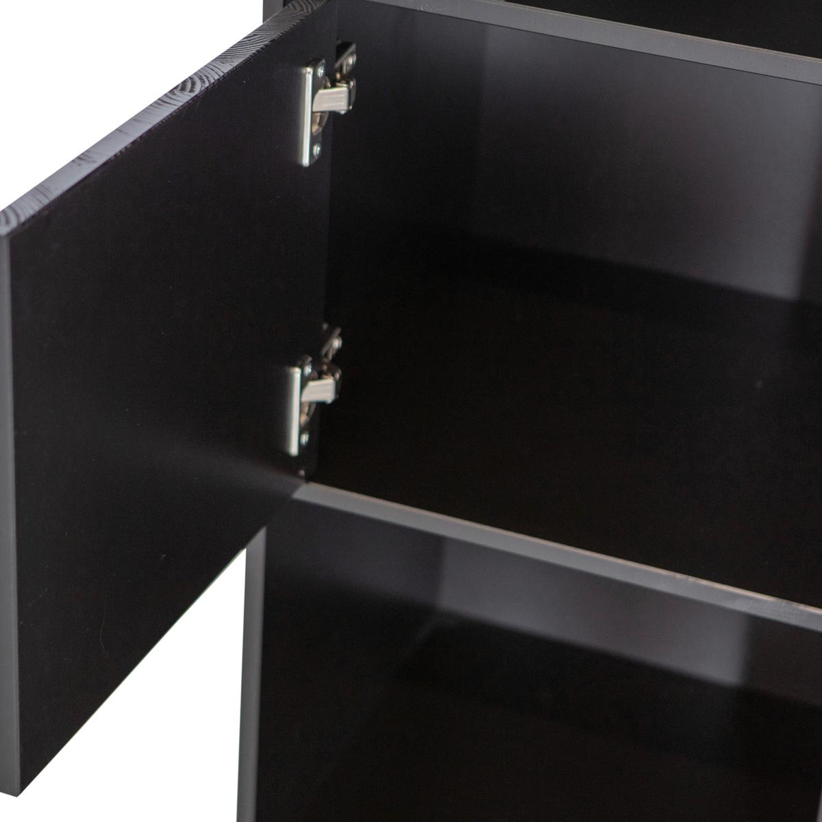 Buffet Finca Schwarz - Schwarz, Design, Holz (40/210/40cm) - Livetastic