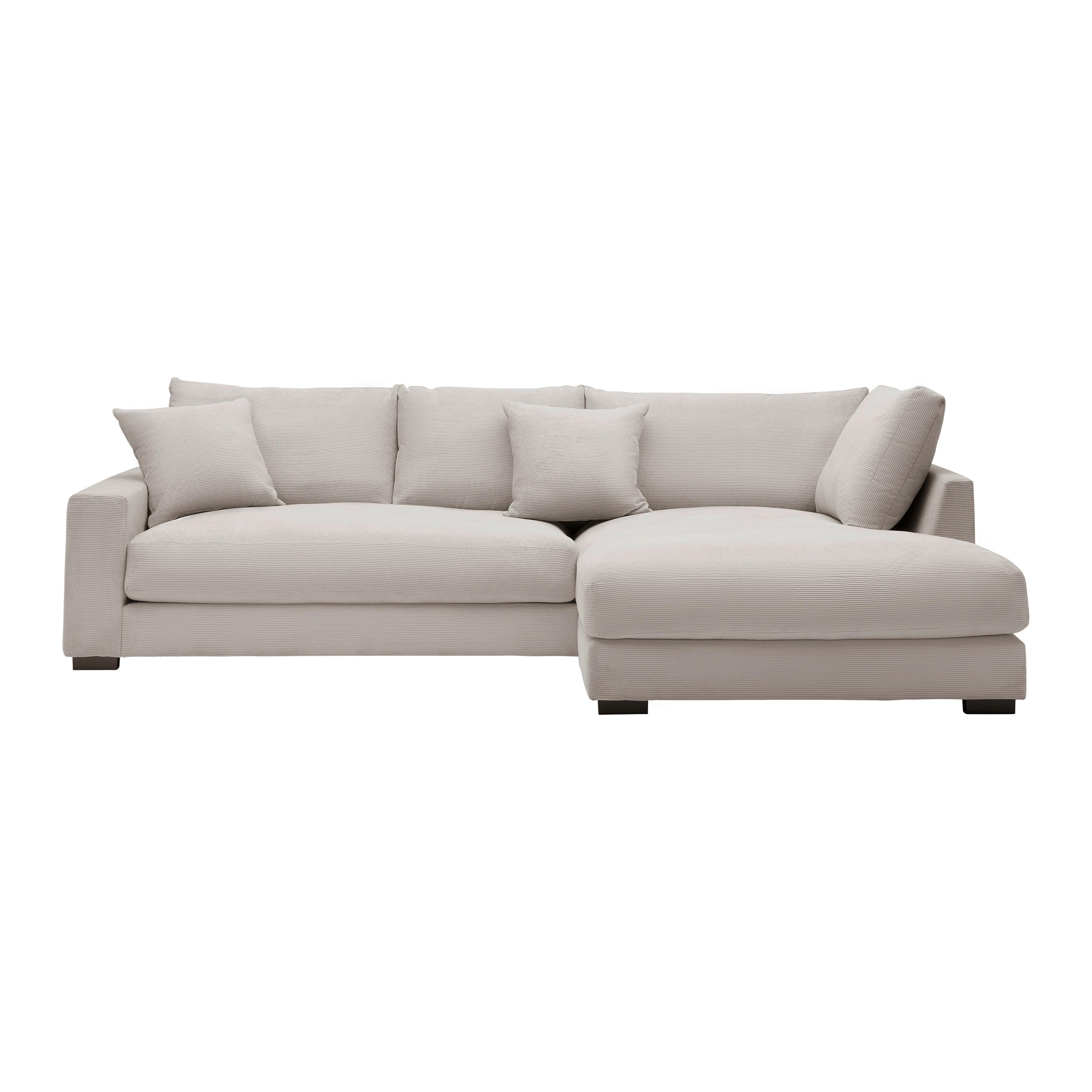 Ecksofa Pedro Beige - Beige/Schwarz, MODERN, Kunststoff/Textil (300/190cm) - Mömax