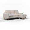 HÖRNSOFFA NOEMIE - beige/naturfärgad, Modern, trä/textil (198/140cm) - Bessagi Home