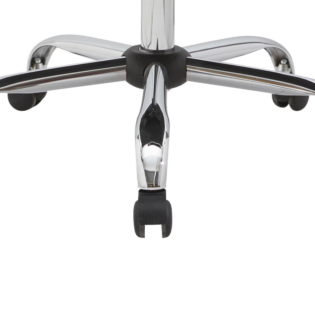 Scaun rotativ Carla 2 - gri închis/culoare crom, Modern, metal/textil (70/114-124/70cm) - Modern Living