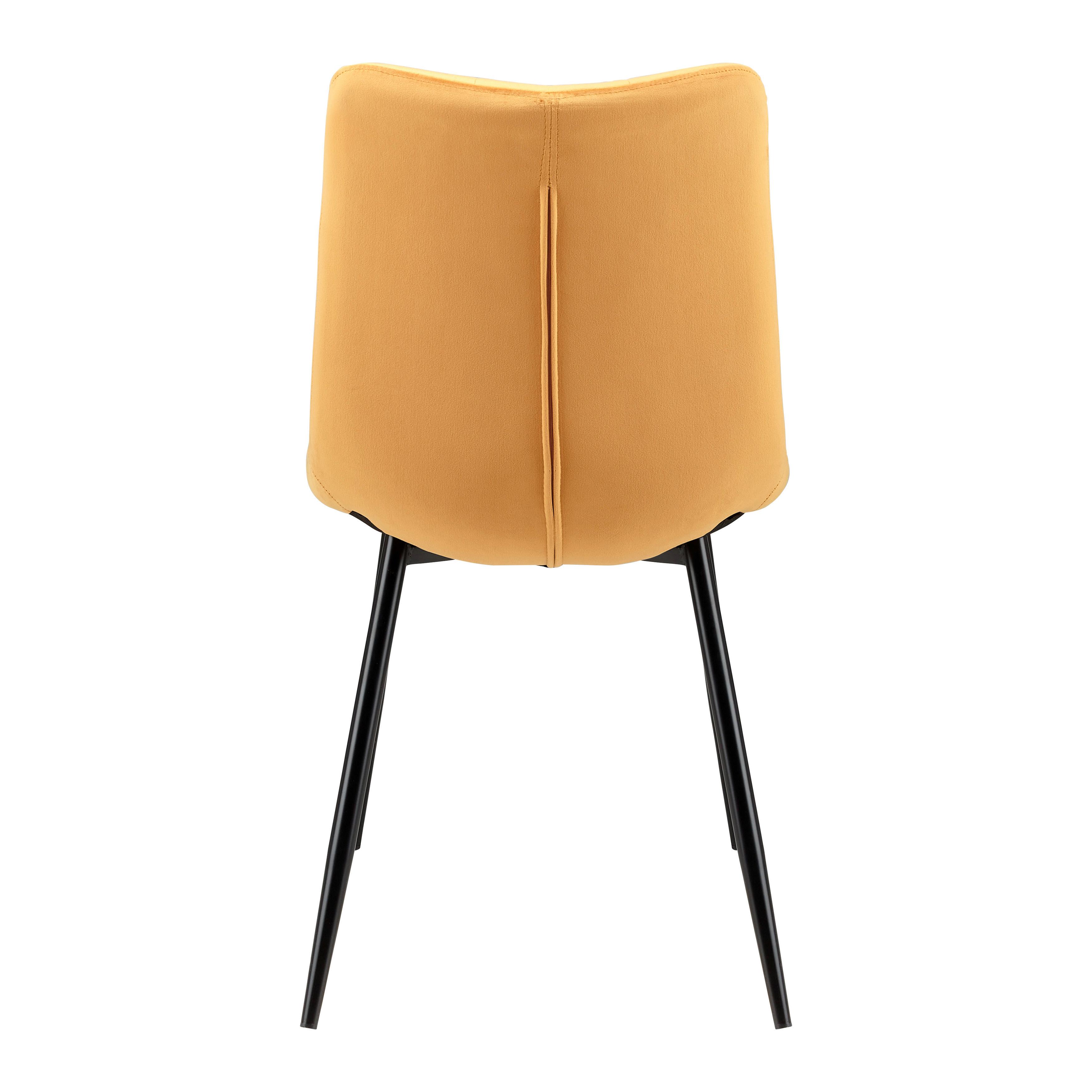 STOL SURI - svart/gul, Modern, metall/trä (46/87/59cm) - Bessagi Home