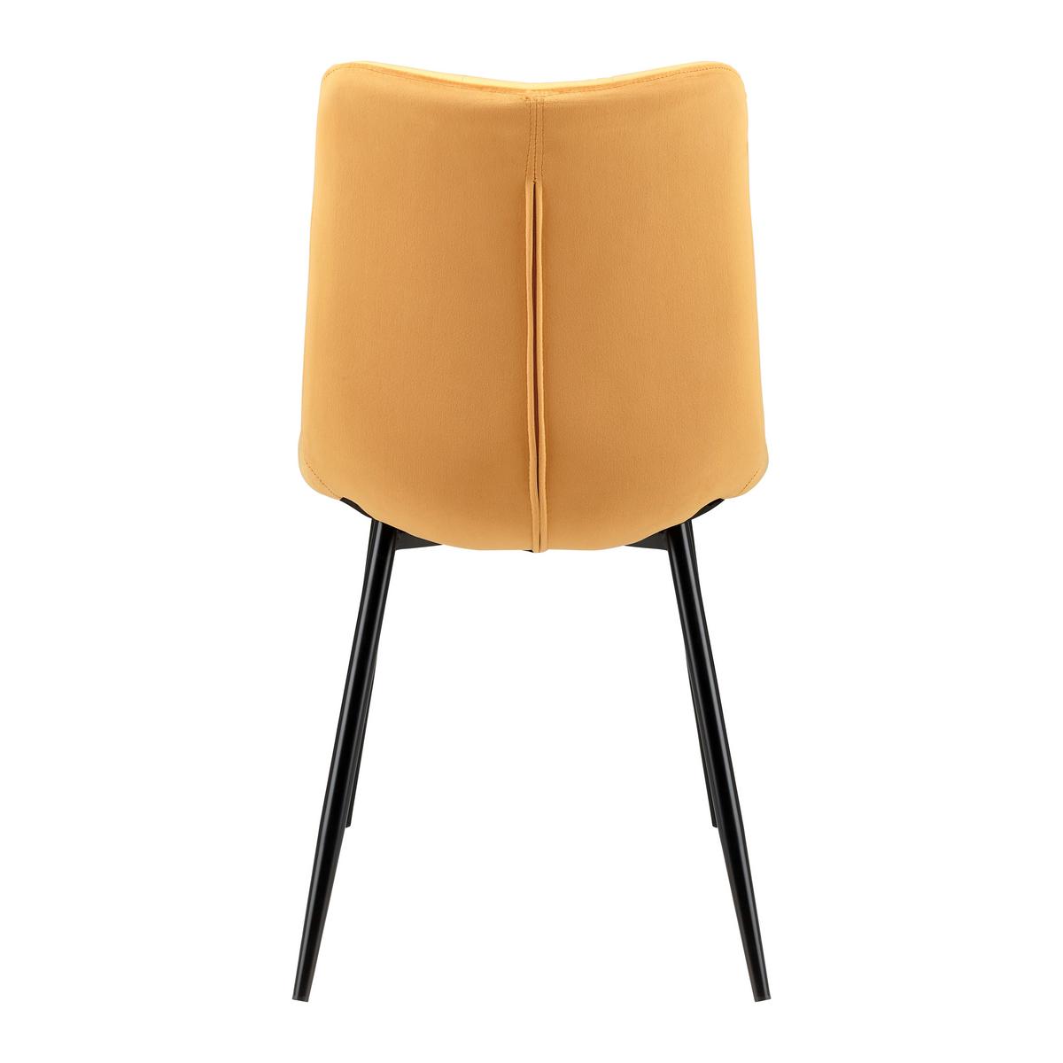 Stol Suri, Rumena, Žamet - rumena/črna, Moderno, kovina/tekstil (46/87/59cm) - Bessagi Home