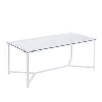 Couchtisch Wl7.324 - Weiss, Design, Glas/Metall (100/50/42cm) - MID.YOU