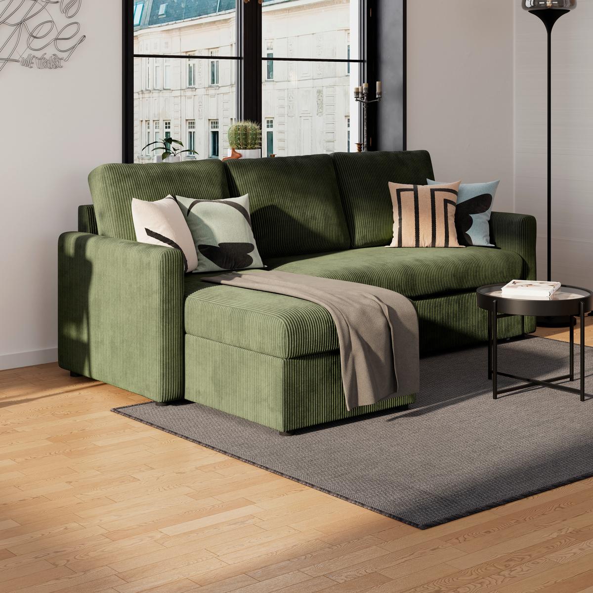 Coltar PARIS - verde, Basics, lemn/metal (215/145cm)