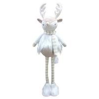 Dekohirsch Milly - Weiss/Creme, Konventionell, Naturmaterialien/Textil (18/46/12cm) - Mömax