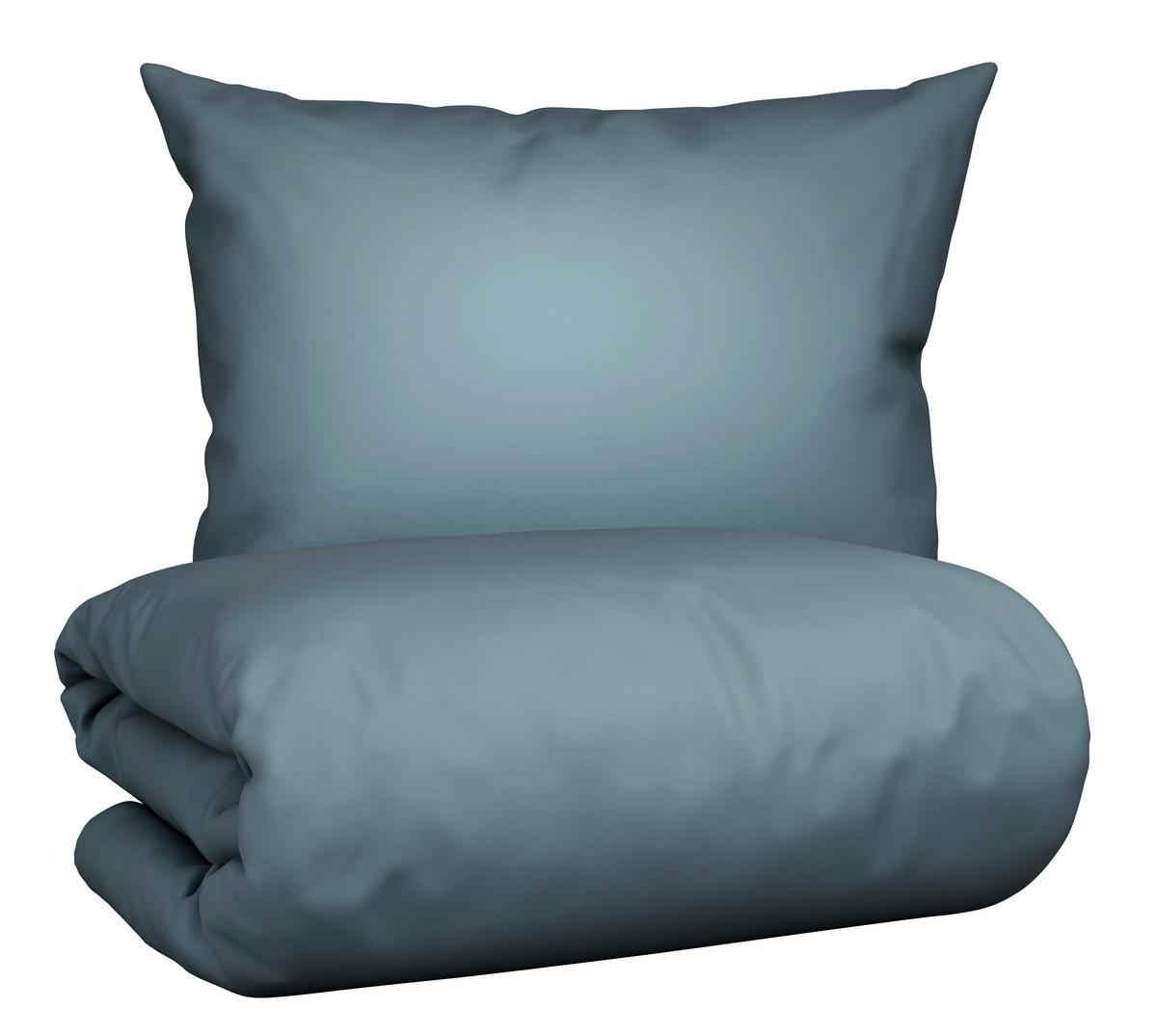 Bio-Anna Uni Blau ca. 140x200cm - Blau, Natur, Textil (140/200cm) - ecoTree