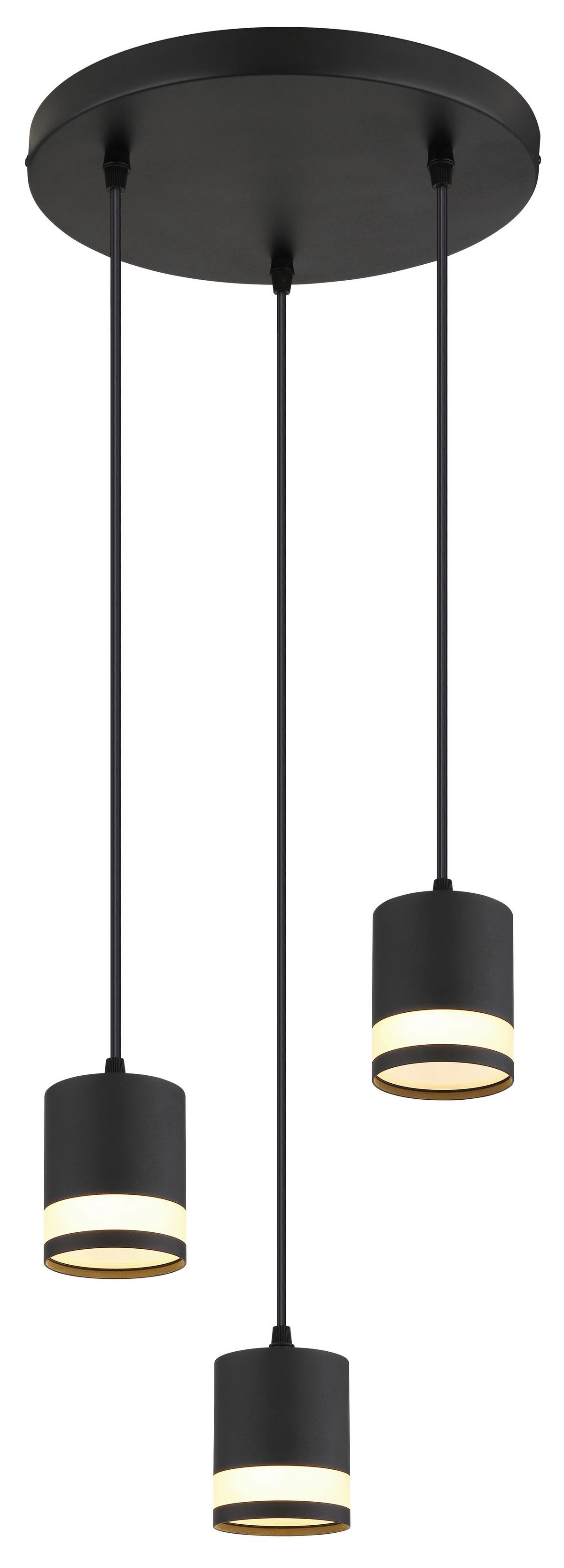 LED Függőlámpa 57852-3h Lucero - fekete/fehér, Design, műanyag/fém (30/110cm) - Globo