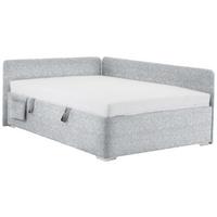 Bett Remi Grau ca. 140x200cm - Chromfarben/Naturfarben, KONVENTIONELL, Holz/Kunststoff (140/200cm) - Mömax