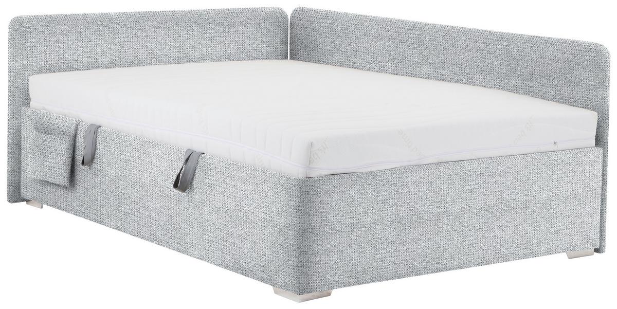 Bett Remi Grau ca. 140x200cm - Chromfarben/Naturfarben, KONVENTIONELL, Holz/Kunststoff (140/200cm) - Mömax