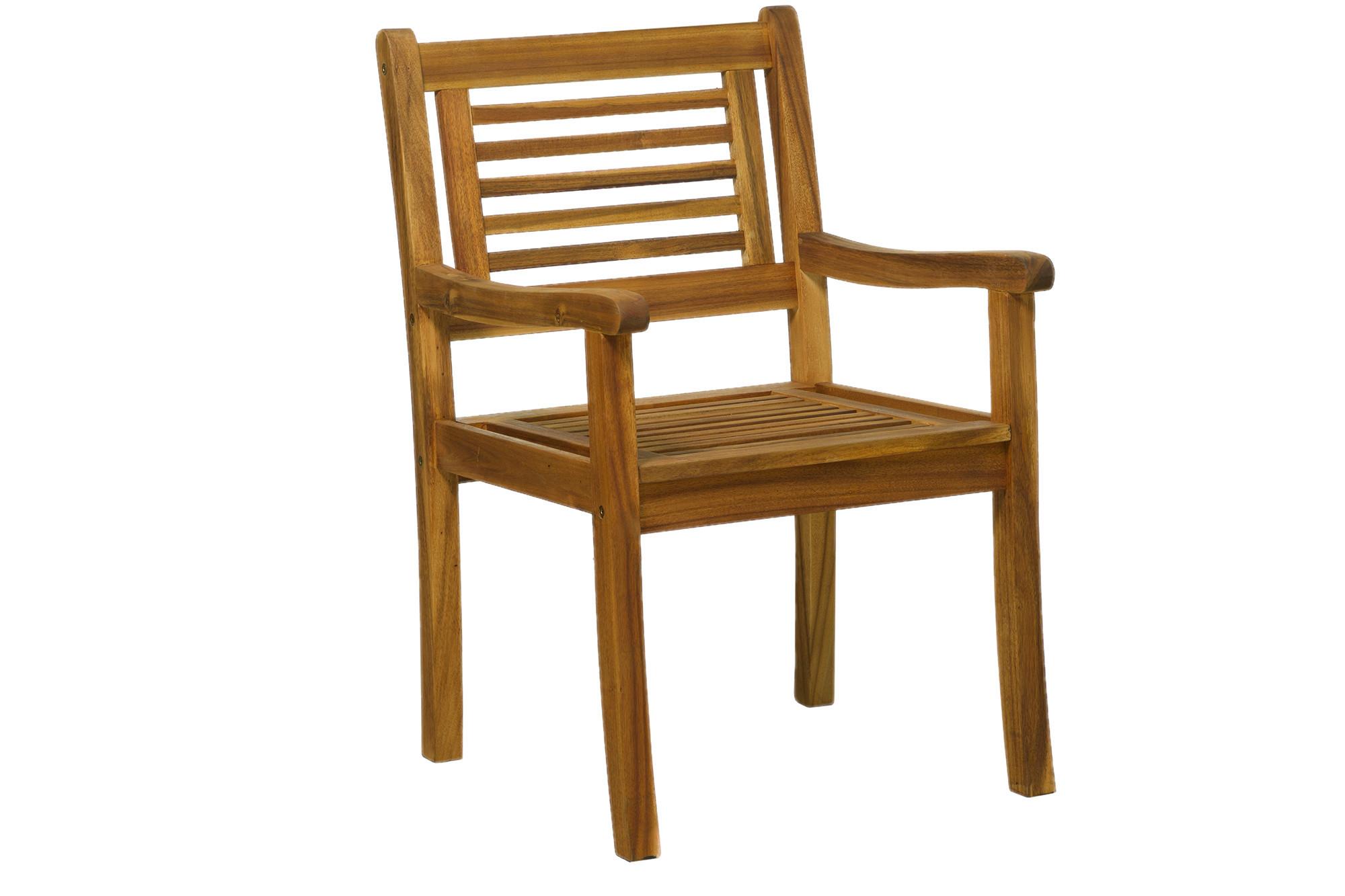 Gartensessel Naturfarben Akazienholz - Naturfarben, Natur, Holz (58/92/68cm) - Gardenson