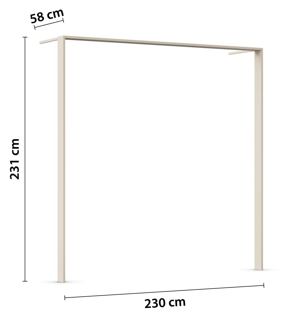 Passepartout Briona Champagnerfarben - Champagner, KONVENTIONELL, Holzwerkstoff (230cm) - Premium Living