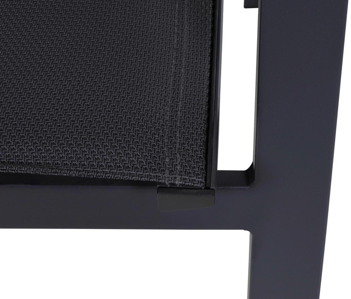 Gartengarnitur Milano 7-tlg. Anthrazit - Anthrazit, Basics, Keramik/Kunststoff (100/110/220cm) - Siena Garden