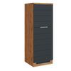 Backofen-/Kühlschrank Umbauschrank Florenz ca. 60 cm - Eiche Wotan/Grau, Design, Holzwerkstoff/Metall (60/166/60cm) - Held
