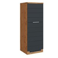 Backofen-/Kühlschrank Umbauschrank Florenz ca. 60 cm - Eiche Wotan/Grau, Design, Holzwerkstoff/Metall (60/166/60cm) - Held