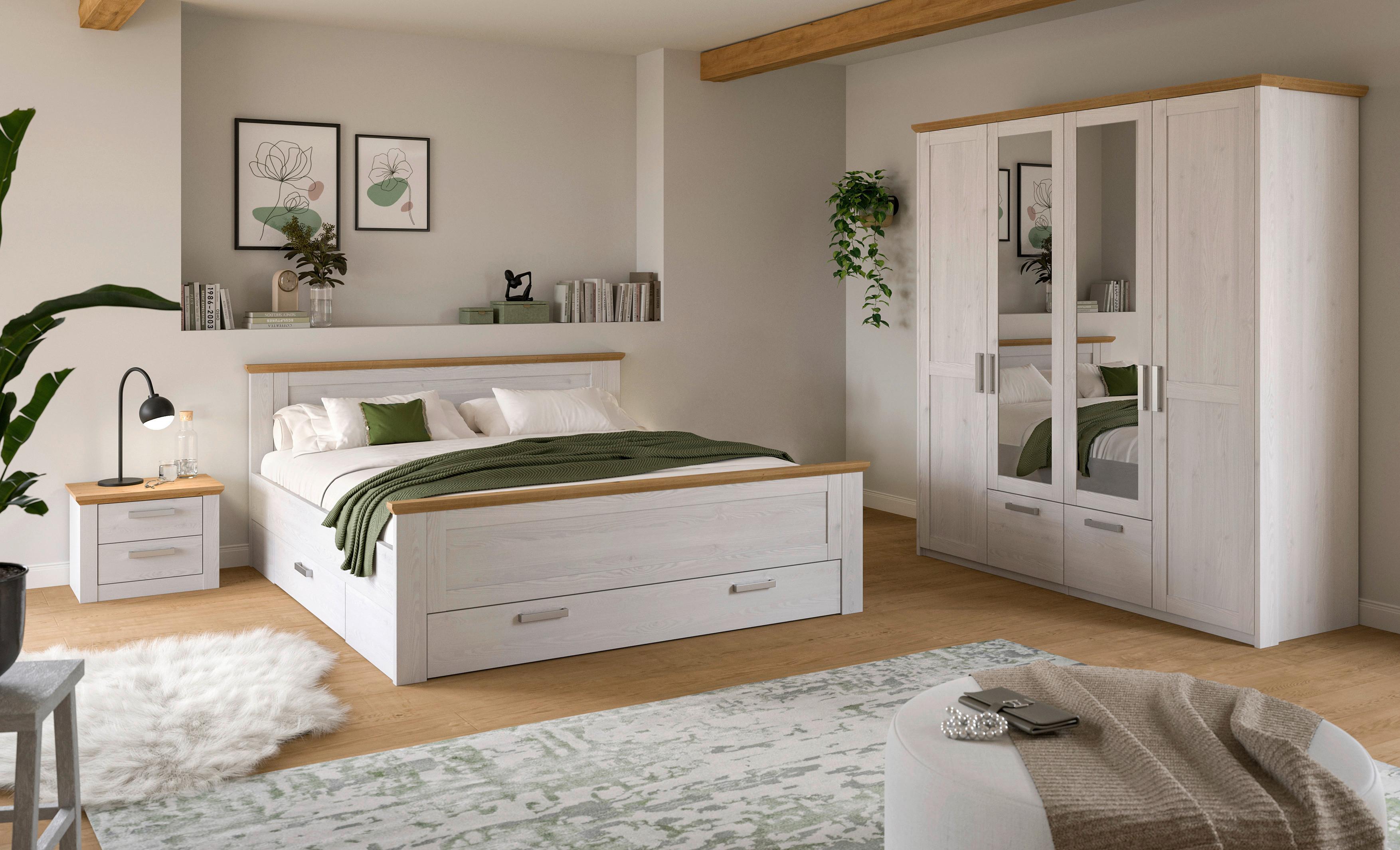 Schlafzimmer VERONA 3-teilig Lärchefarben, Eiche Artisan - Lärchefarben/Eiche Artisan, ROMANTIK / LANDHAUS, Holzwerkstoff - Livetastic