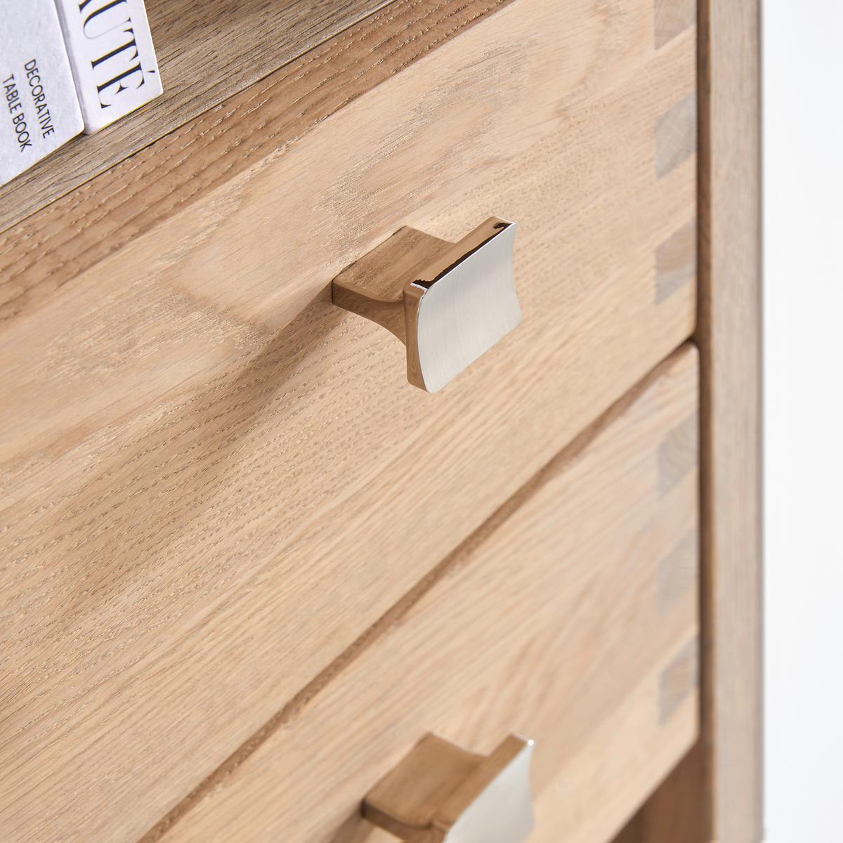Highboard Whitehouse 10Q8WR06 Weiss/Eichefarben - Weiss/Edelstahlfarben, Modern, Holz/Holzwerkstoff (92/138/41cm) - Premium Living
