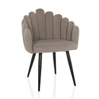 Naslanjač Scallore, Siva - siva, Moderno, kovina/tekstil (63/84/56cm) - MID.YOU