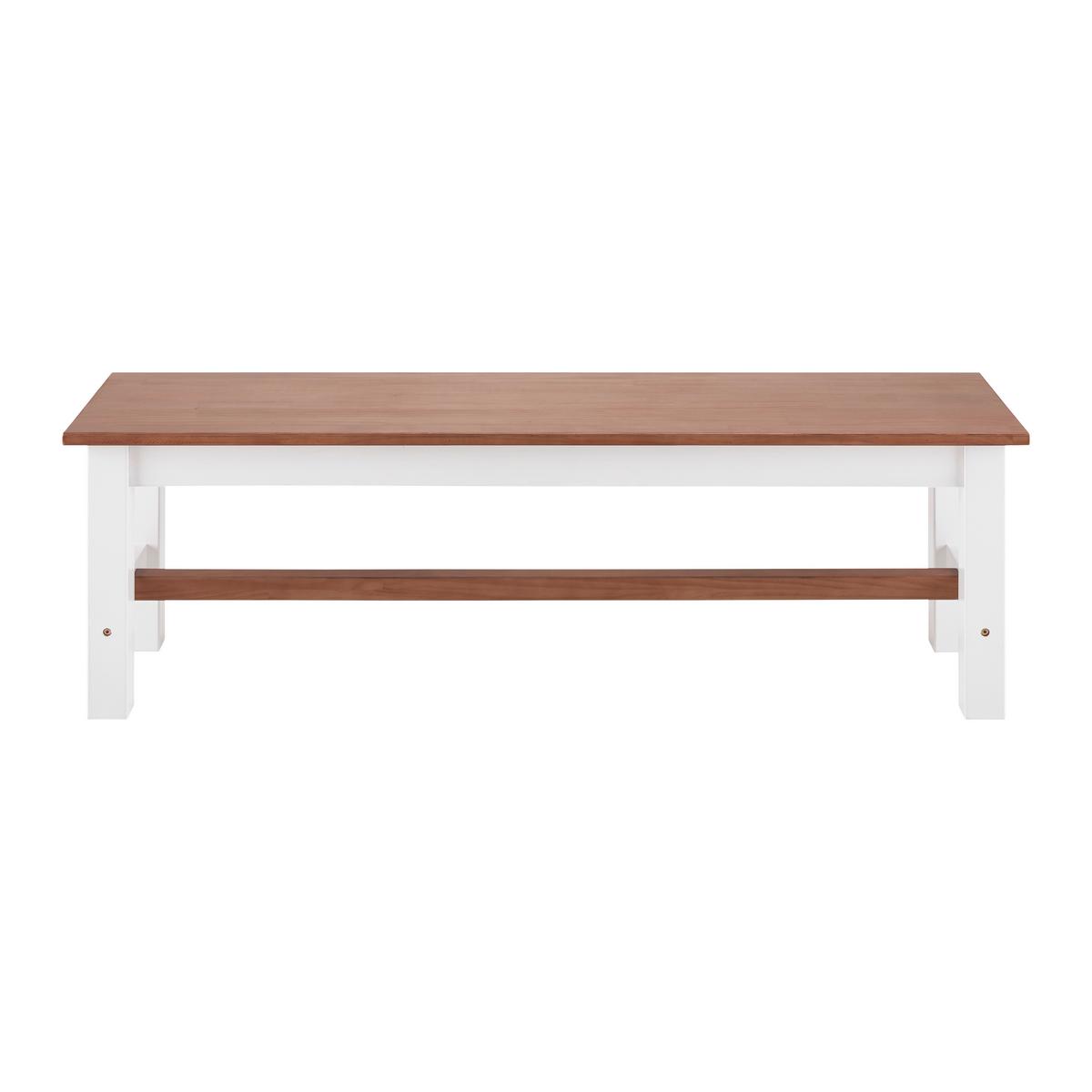 ŁAWKA ALESSANDRA - biały/kolor sosnowy, Modern, drewno (140/40/45cm) - Bessagi Home