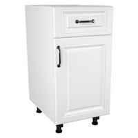 Konyhai Alsószekrény Michelle - fekete/fehér, Modern, faalapú anyag/fém (40/82/54cm)