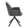 STOL MED ARMSTÖD QUEENS - svart/antracit, Design, metall/textil (60/89/64cm) - Mömax