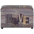 Sitzbox Schriftzug - Dunkelbraun/Multicolor, MODERN, Textil/Weitere Naturmaterialien (65/42/40cm) Sitzbox Schriftzug - Dunkelbraun/Multicolor, MODERN, Textil/Weitere Naturmaterialien (65/42/40cm)