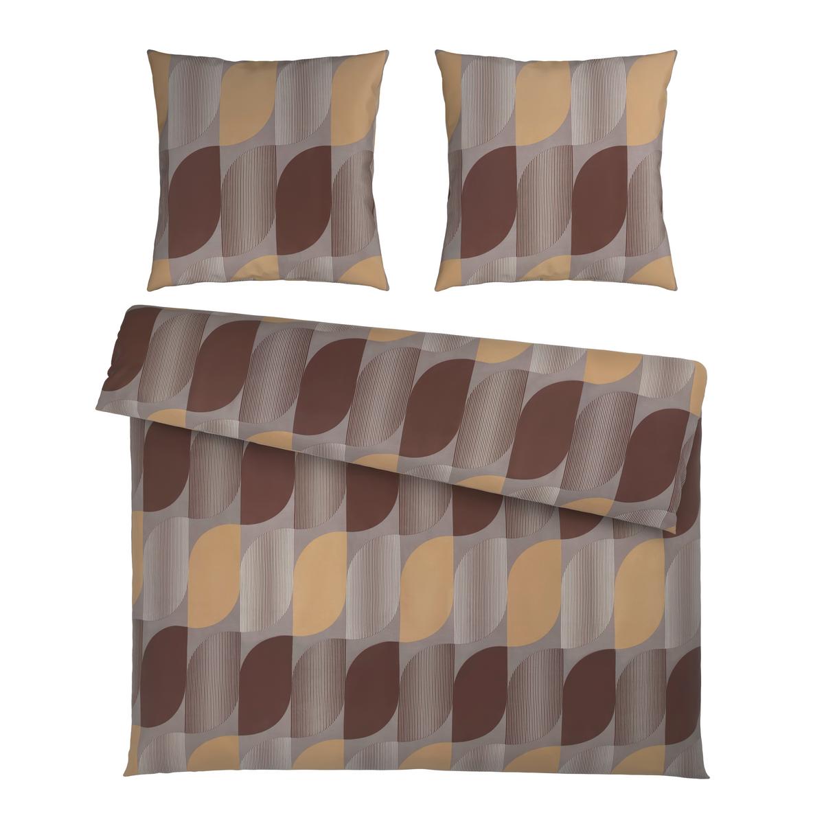 Bettwäsche Gala XXL Grau/Beige ca. 200x200cm - Champagner/Dunkelgrau, Textil (200/200cm) - Mömax