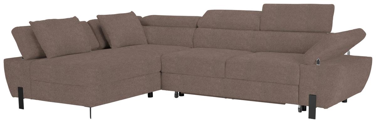 Ecksofa Molina Mini Taupe - Taupe/Schwarz, MODERN, Textil/Metall (189/277cm) - Mömax