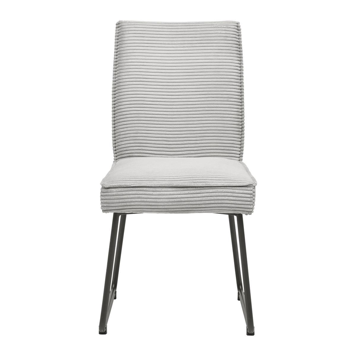 Stol Cora, Siva, Žamet - siva/črna, Moderno, kovina/tekstil (47/90/60cm) - Mömax