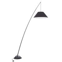 Stehleuchte Schwarz/weiss Max. 60 Watt - Weiss/Schwarz, Trend, Textil/Stein (55/235/173cm) - MAYTONI