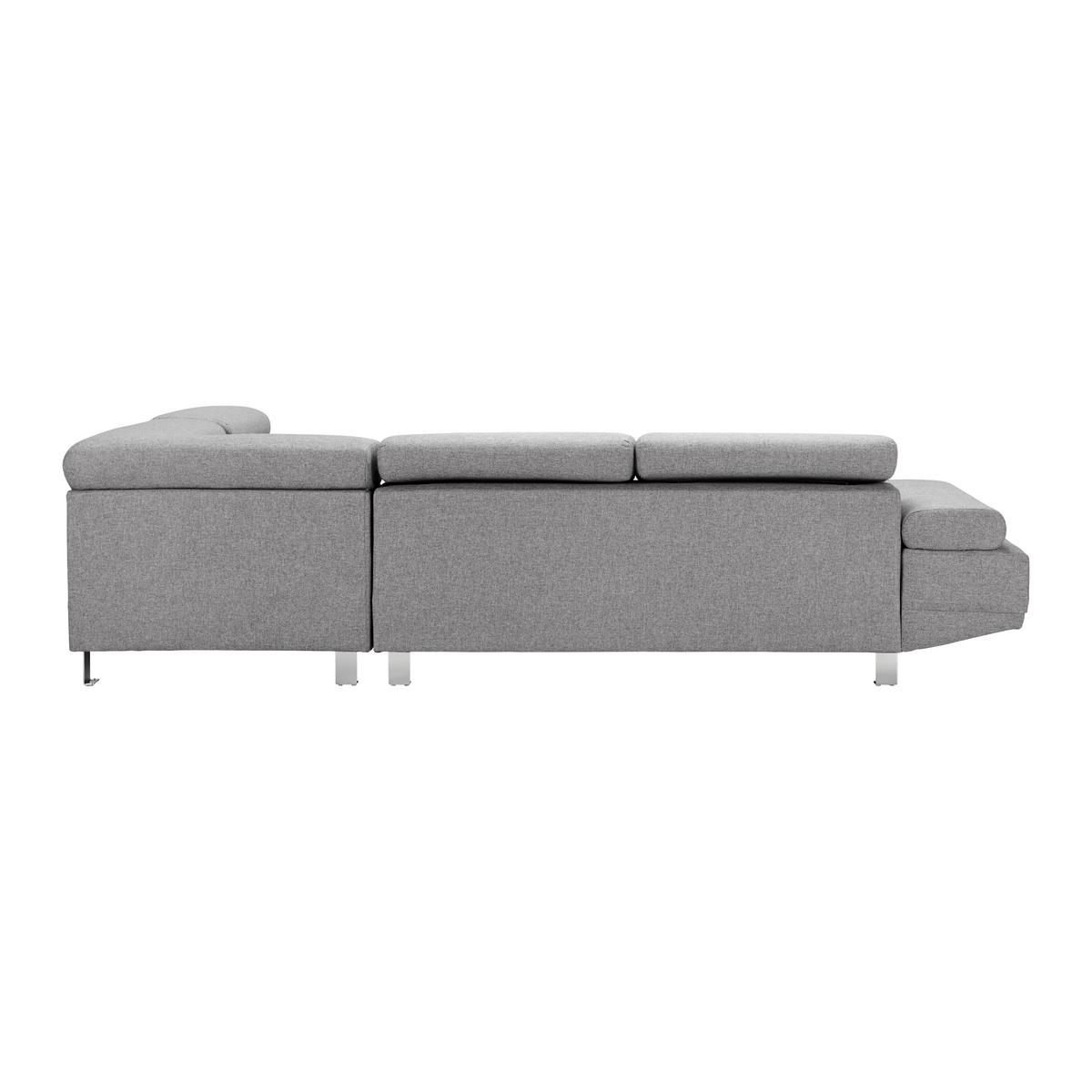 Sarokkanapé Emely - világosszürke, Modern, textil/fa (267/70/195cm) - Bessagi Home