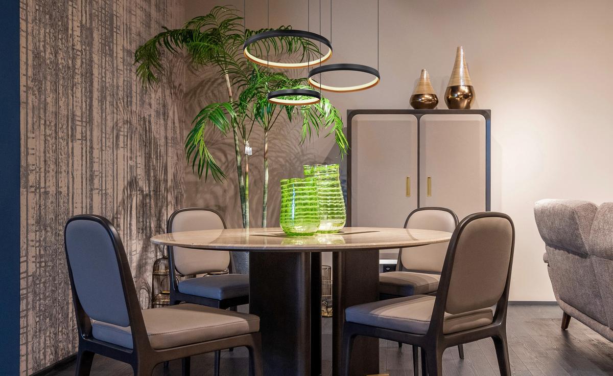 LED-HÄNGELEUCHTE 67193-55H - Goldfarben/Opal, Design, Kunststoff/Metall (76,7/50,3/150cm) - Globo