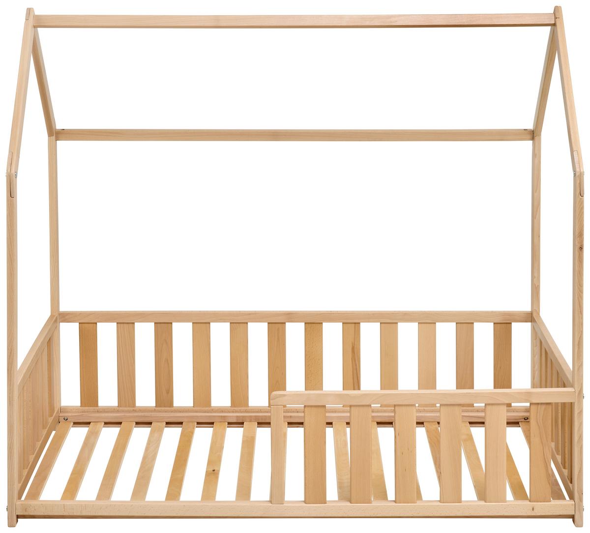 ŁÓŻKO DOMEK FLOORBED NATUR - kolor bukowy/kolor brzozowy, Basics, drewno (145/75/135cm) - Jimmylee