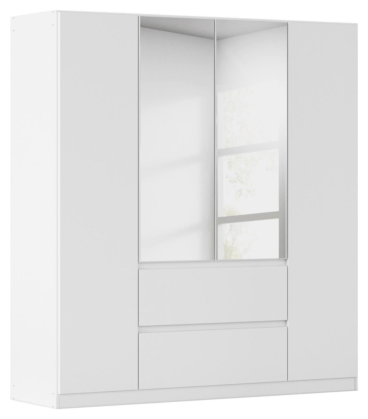 DULAP USI ROTATIVE NIDDA - argintiu/alb, Basics, material pe bază de lemn (181/197/54cm) - Modern Living