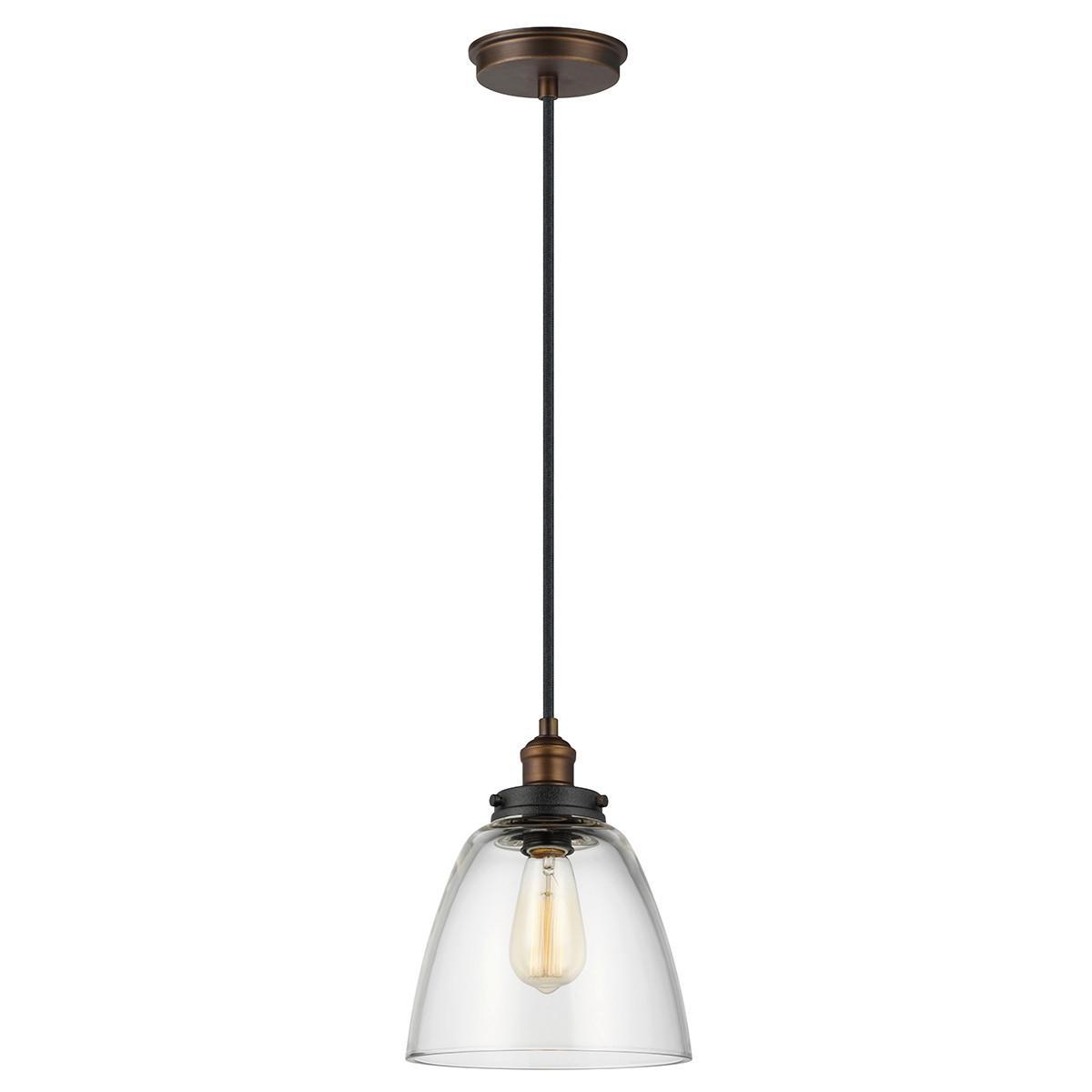 Viseća Svjetiljka Baskin Fe-Baskin-P-B-Br - boje mjeda/boje cinka, Konvencionalno, staklo/metal (22.8/31.3cm) - Elstead Lighting